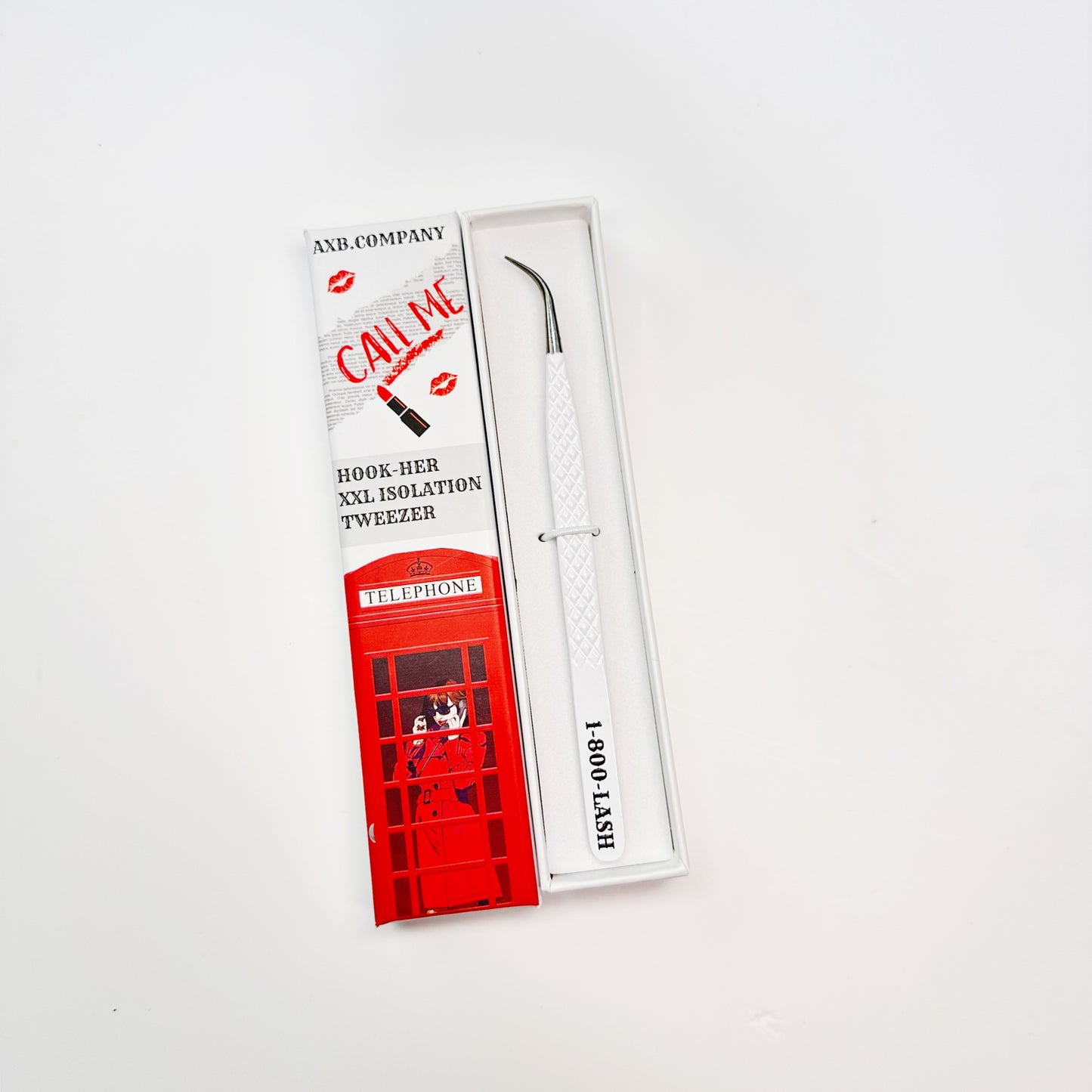 Hook-Her Curved Isolation Tweezer With Fiber Tip