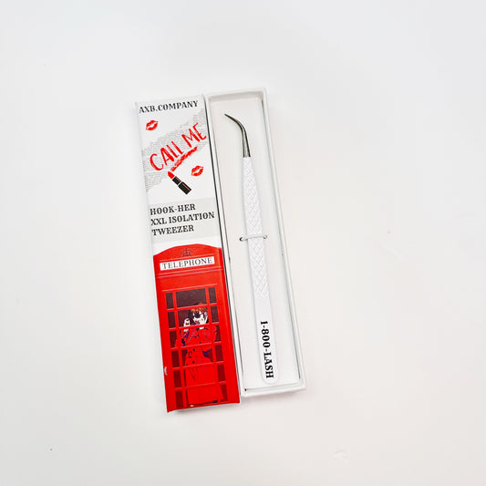 Hook-Her Curved Isolation Tweezer With Fiber Tip