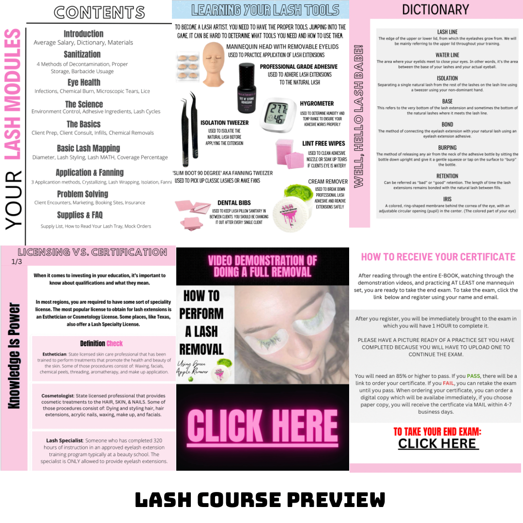 BEGINNER LASH COURSE+CERTIFICATION